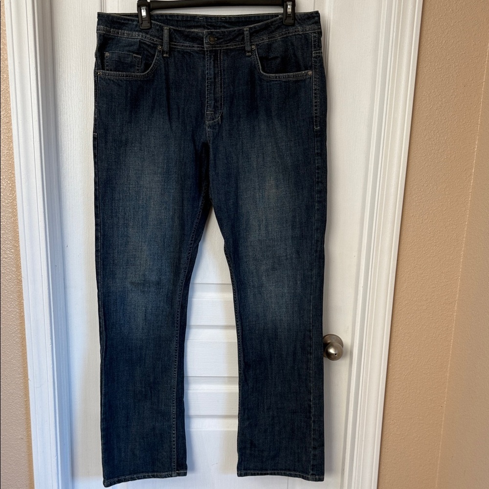 Buffalo David Bitton Men's Deep Blue Straight Jeans